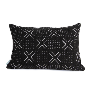 Black Mud Cloth Pillow Cover | Bethany |