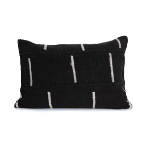 Black | Simple Lines | Mud Cloth Pillow Cover | Dabney