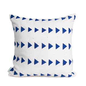 Blue and White Mud Cloth Pillow Cover | Kendall