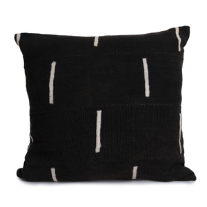Black | Simple Lines | Mud Cloth Pillow Cover | Dabney