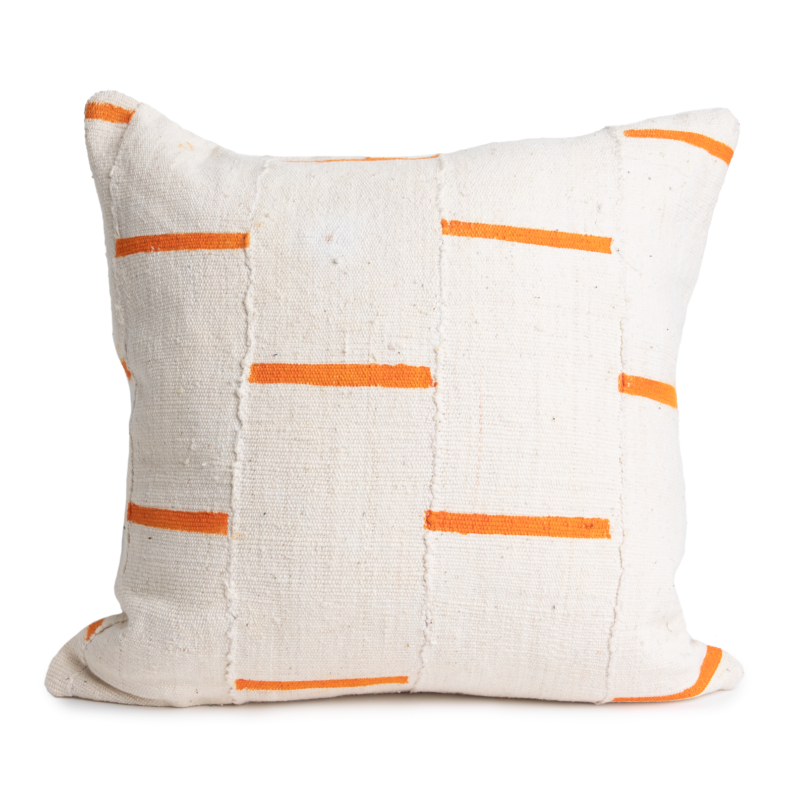 Orange and White Mud Cloth Pillow Cover | Dabney |