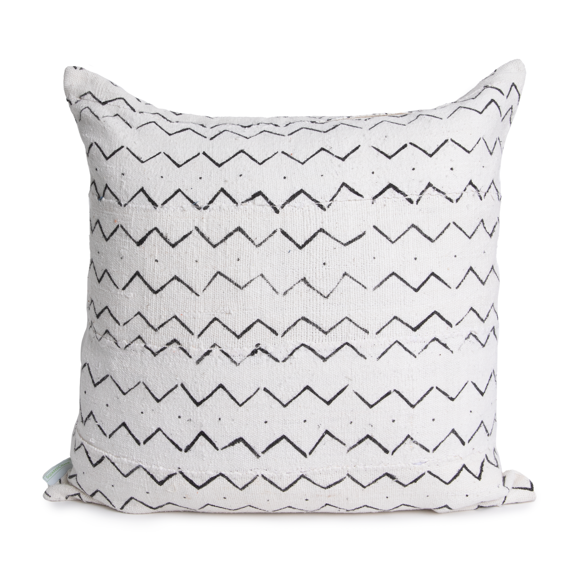 White Mud Cloth Pillow Cover - Tiffany
